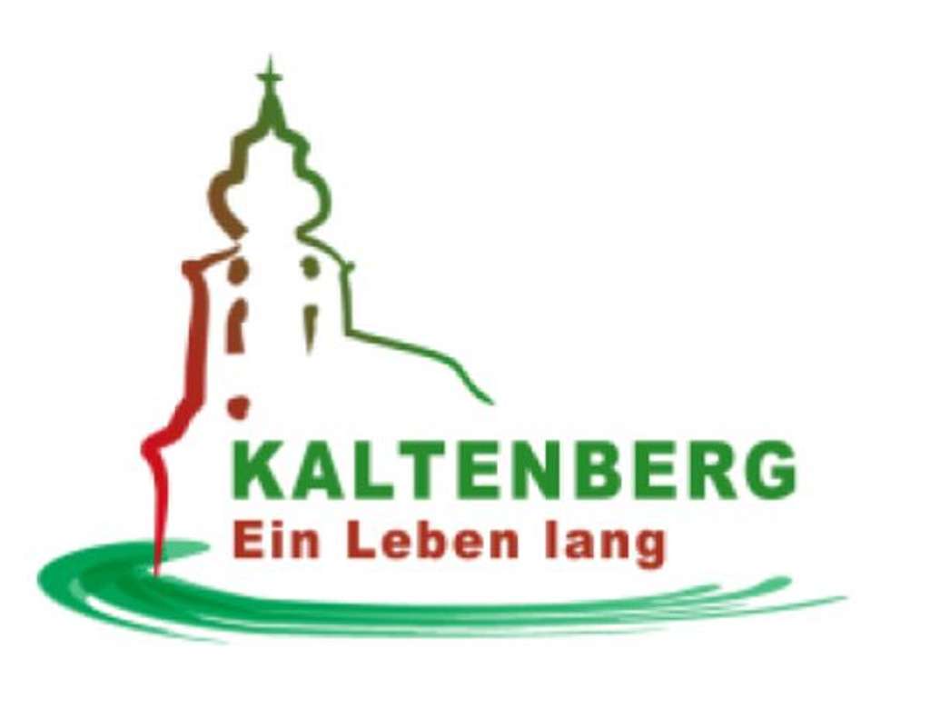Skizzierte Kirche mit Slogan Kaltenberg - Ein Leben lang