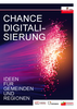 Broschüre "Chance Digitalisierung - Ideen für Gemeinden und Regionen" mit Glasfaserlichtstrahl auf Titelseite